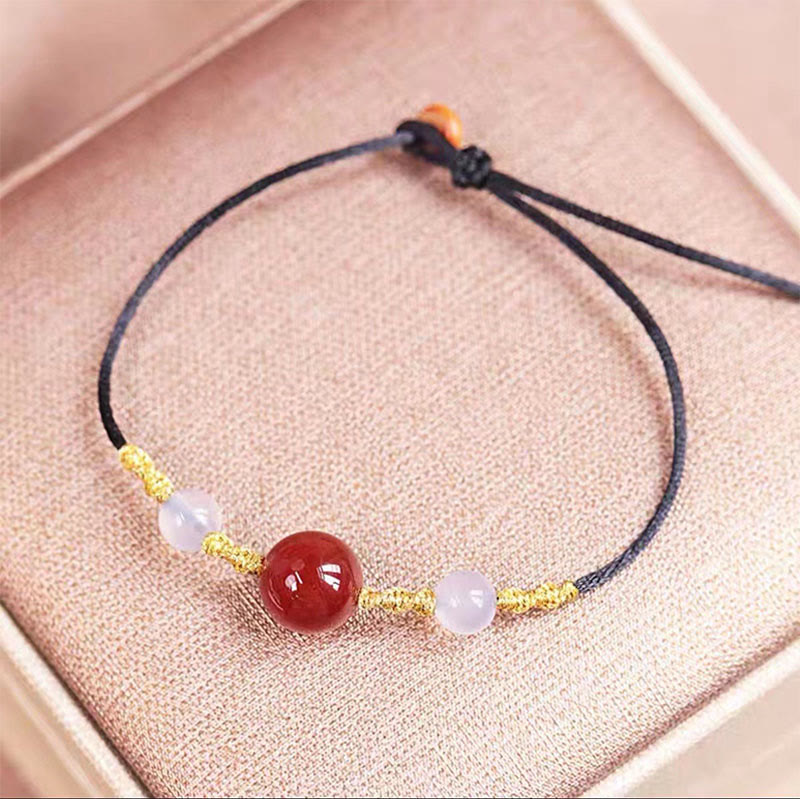 Kette Roter Achat Chalcedon Natur – Selbstvertrauen
