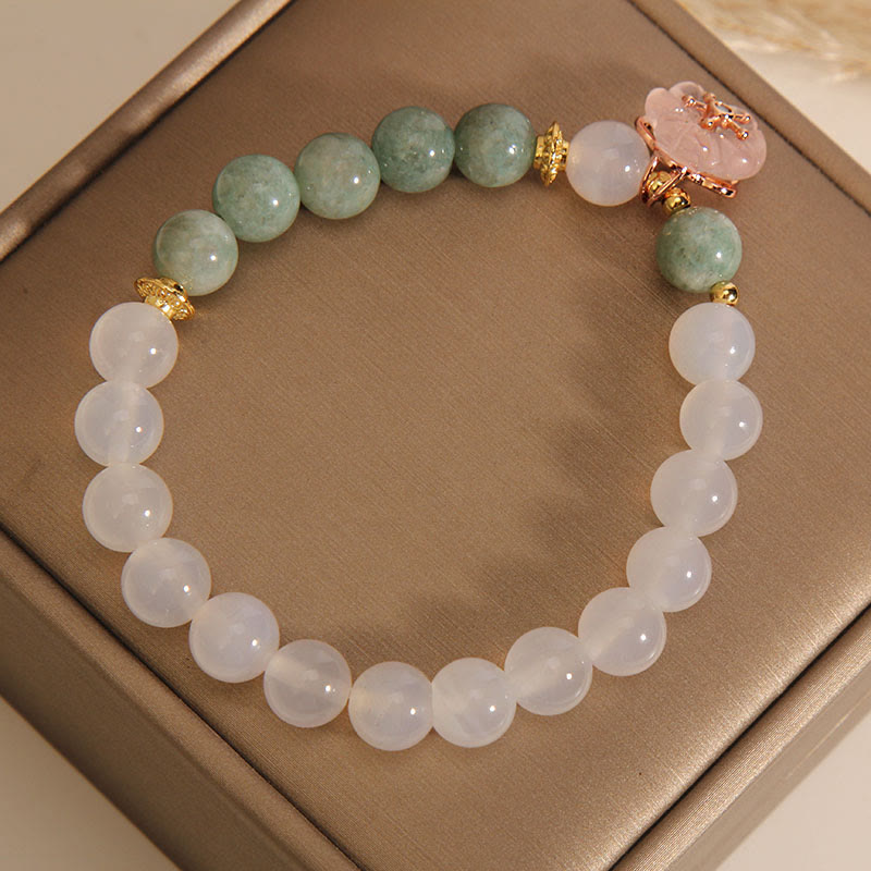 Armband Achat Jade Schutz Glück Energie Rosenquarz Naturstein elegant