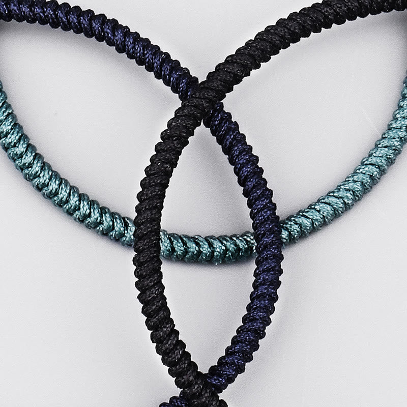 Tibetisches geflochtenes Armband drei Farben Knoten Stärke Armband