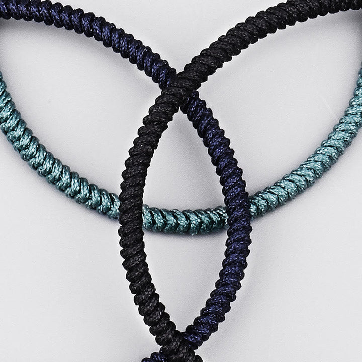 Tibetisches geflochtenes Armband drei Farben Knoten Stärke Armband