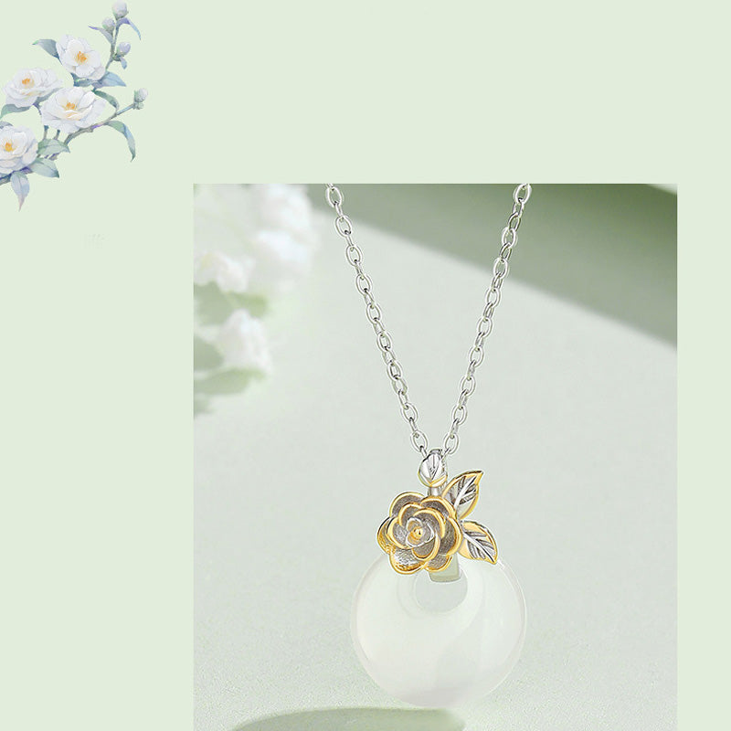 Kette Blüten Harmonie Anhänger Eleganz Schmuck