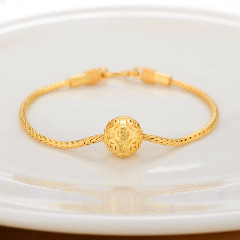 Armband Om Mani Padme Hum – 18K Gold, Glücks-Mantra & Ruhe
