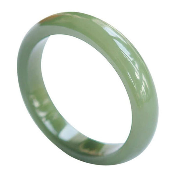 Jade Armband grüner Naturstein poliert glänzend elegant Armreif