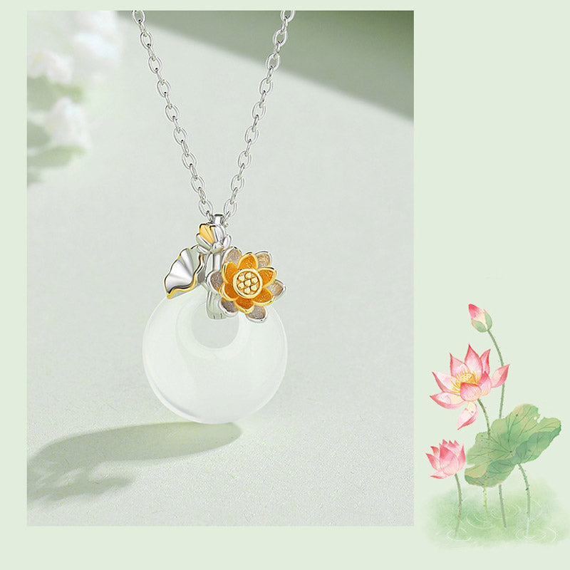 Kette Chalcedon Zwölf Blüten Harmonie Eleganz