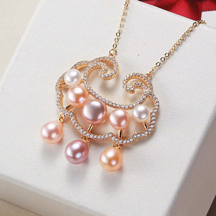 Kette Perle Kupfer Eleganz Schmuck