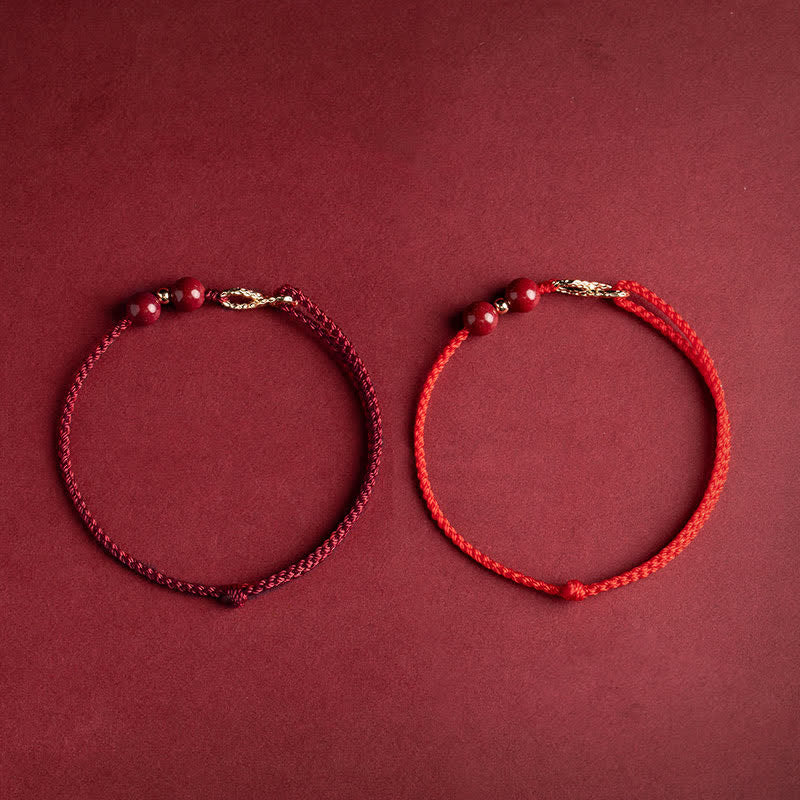 Armband Rotes Band Gold Infinity Symbol