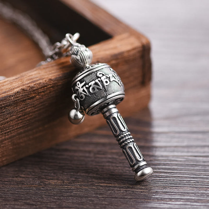 Kette Stein – Weisheit – Echter Naturstein – Silberner Kette Stein – Weisheit Anhänger mit Naturstein eleganter Schmuck