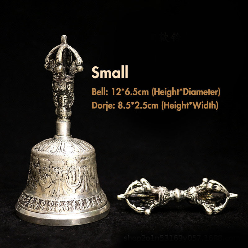 Meditation Mit Klangschale Glocke Dorje Silber / Klein
