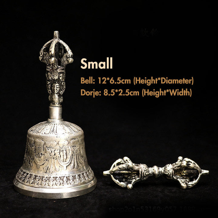 Meditation Mit Klangschale Glocke Dorje Silber / Klein