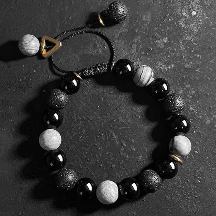 Armband Obsidian Lava – Yin Yang Kraft
