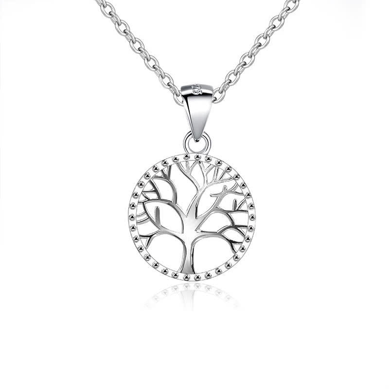 Silber Kette Lebensbaum Sterlingsilber Edelstein Pendant