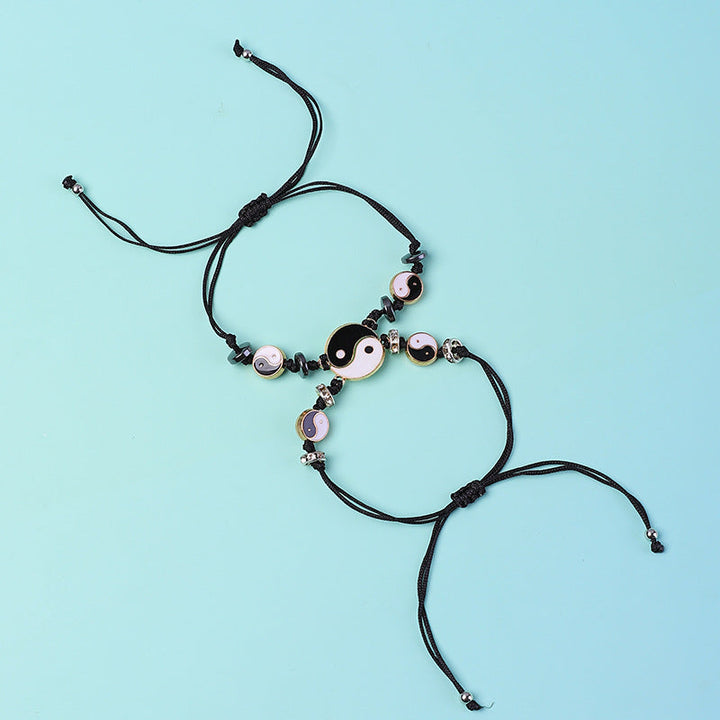 Partnerarmband Yin Yang Hämatit 2er Set