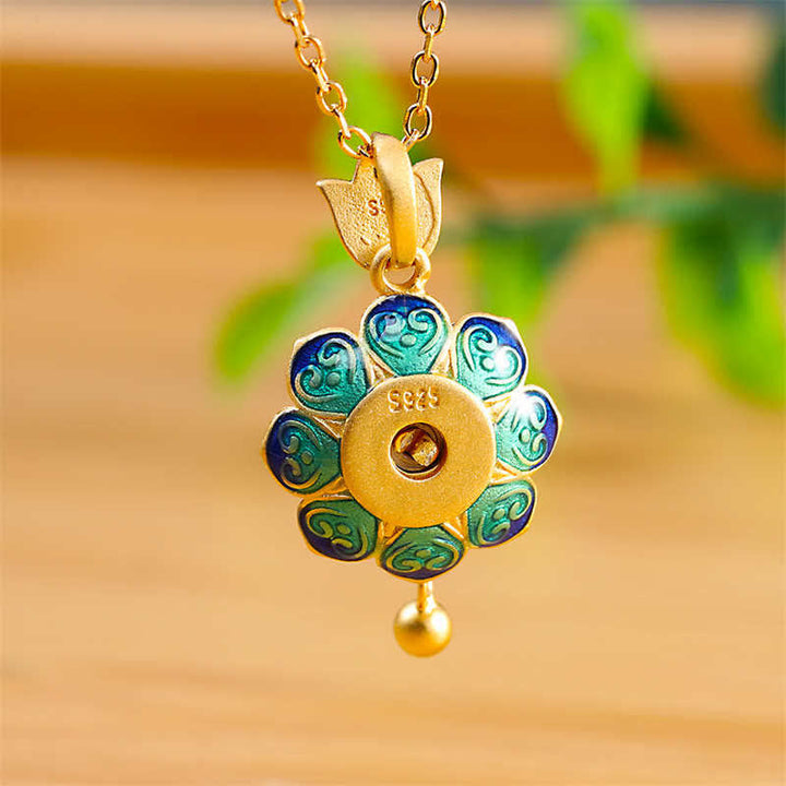 Anhänger Lotus Glück Blüte Gold