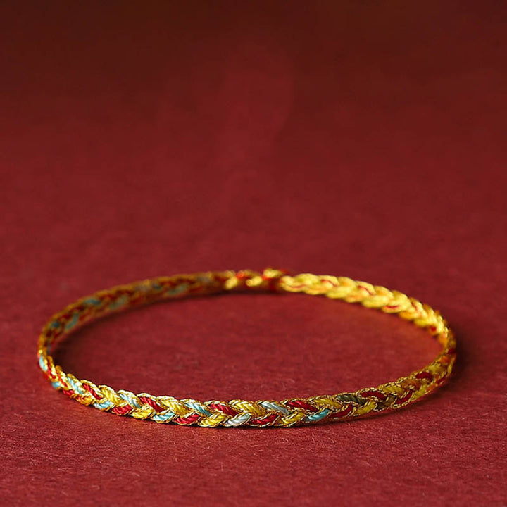 Armband Bunt Drachen Scale Geflochten Gold Rot Grün Elastisch