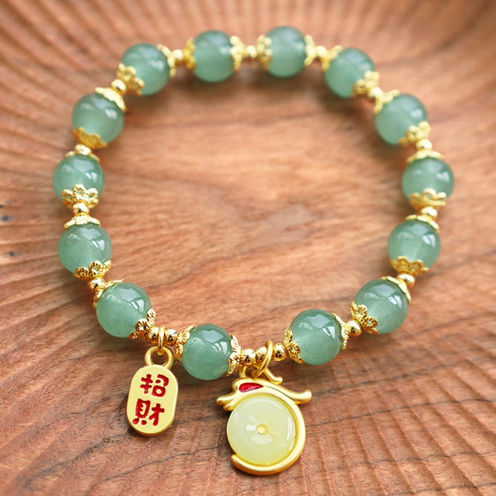 Armband Drachenjahr - Aventurin Achat "Glück"