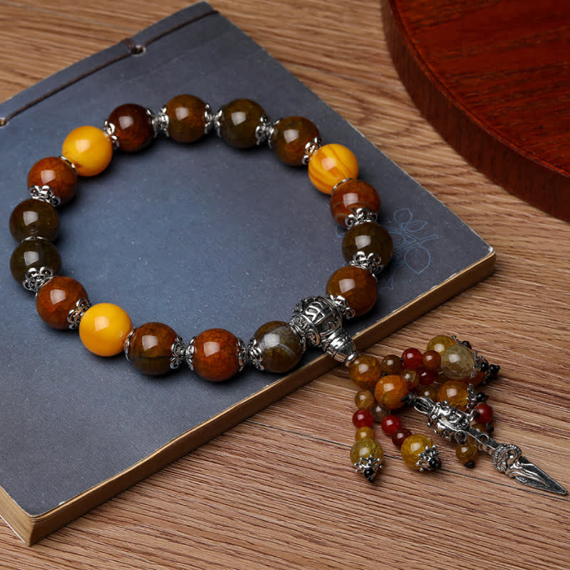 Armband Roter Achat Tigerauge Drachen – Heilung | Zen Spirit