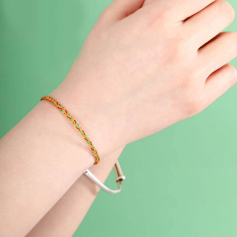 Armband Bunt Drachen Scale Geflochten am Handgelenk getragen elastisch.