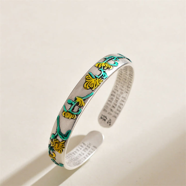 Armband Herzsutra – Heilung mit gelben Blüten Motiven elegant.