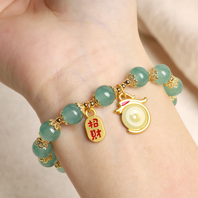 Armband Drachenjahr - Aventurin Achat "Glück"