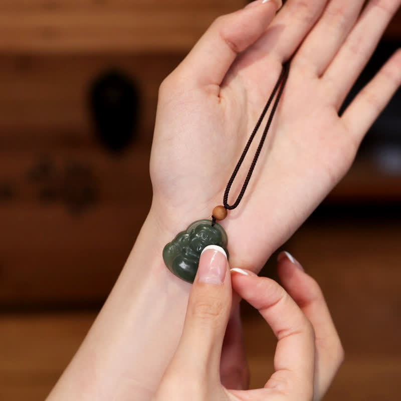 Kette Hetian-Jade Lachender Buddha Heilung
