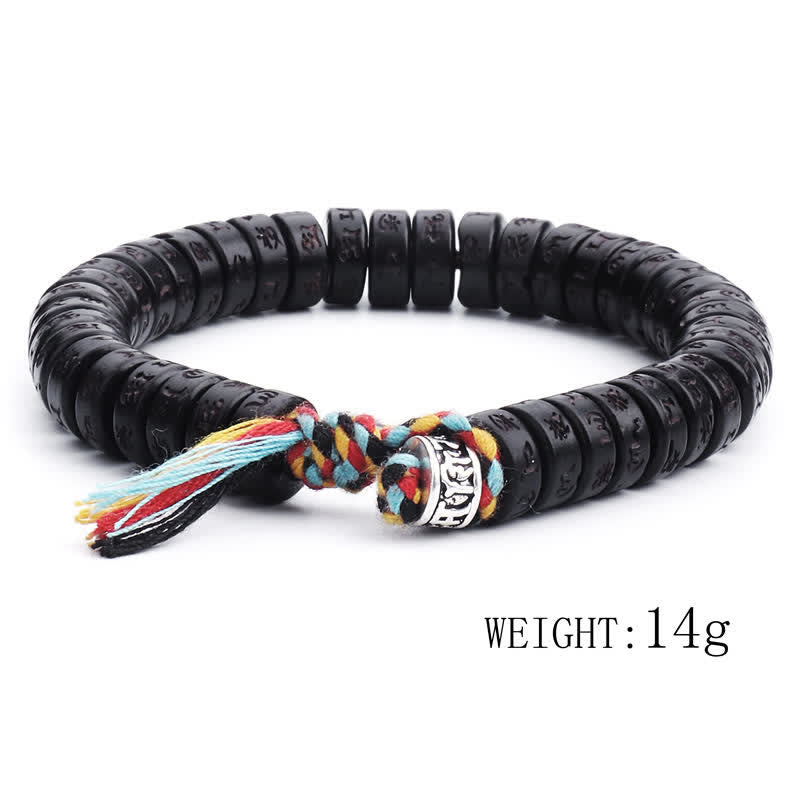 Armband Kokosnuss Perlen "Om Mani Padme Hum" Mantra