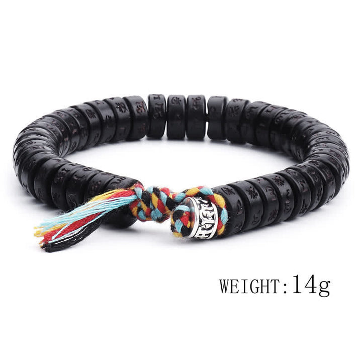 Armband Kokosnuss Perlen "Om Mani Padme Hum" Mantra