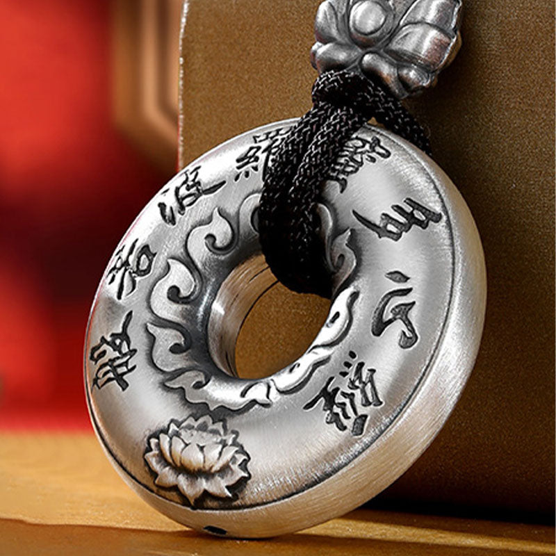 Sterlingsilber Anhänger Gravur Weisheit Amulett