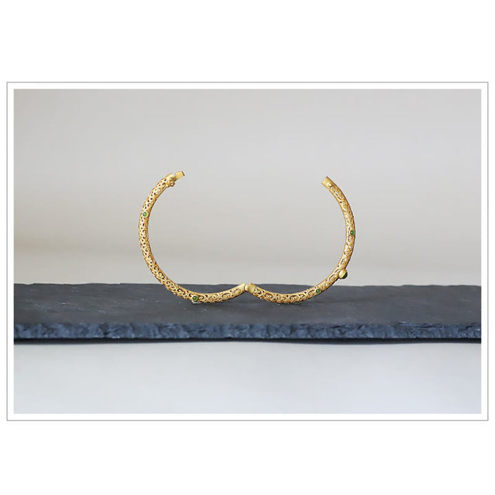 Armband Jade Kupfer Glückswolken - Beruhigung