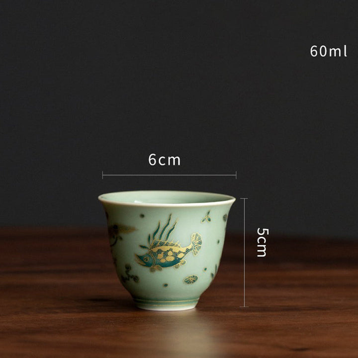 Teetassen Mit Untertassen Gaiwan Blume Lachs Tasse