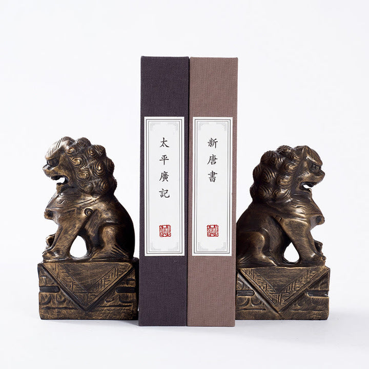 Löwen Figur 2er Set Mut Stärke A Pair of Lions-Brown