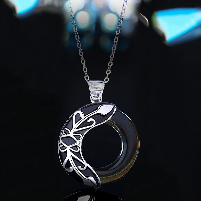 Anhänger Obsidian Schwarzer Stein Heilung