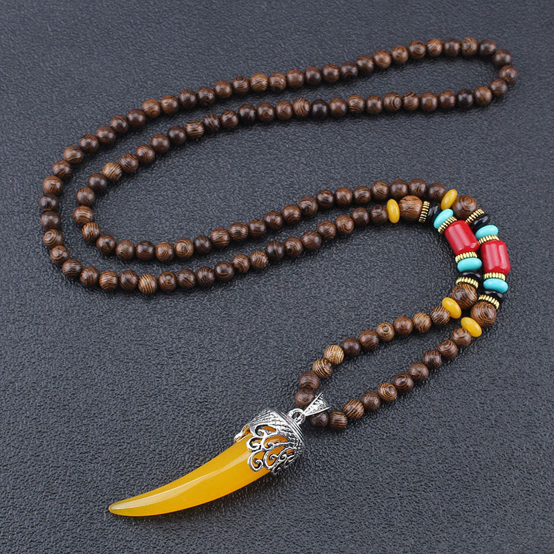 Kette Wenge-Holz Türkis Horn – Schutz