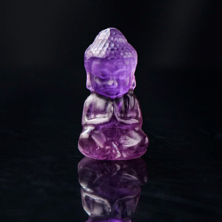 Amethyst Buddha Anhänger Kette Harmonie lila Edelstein
