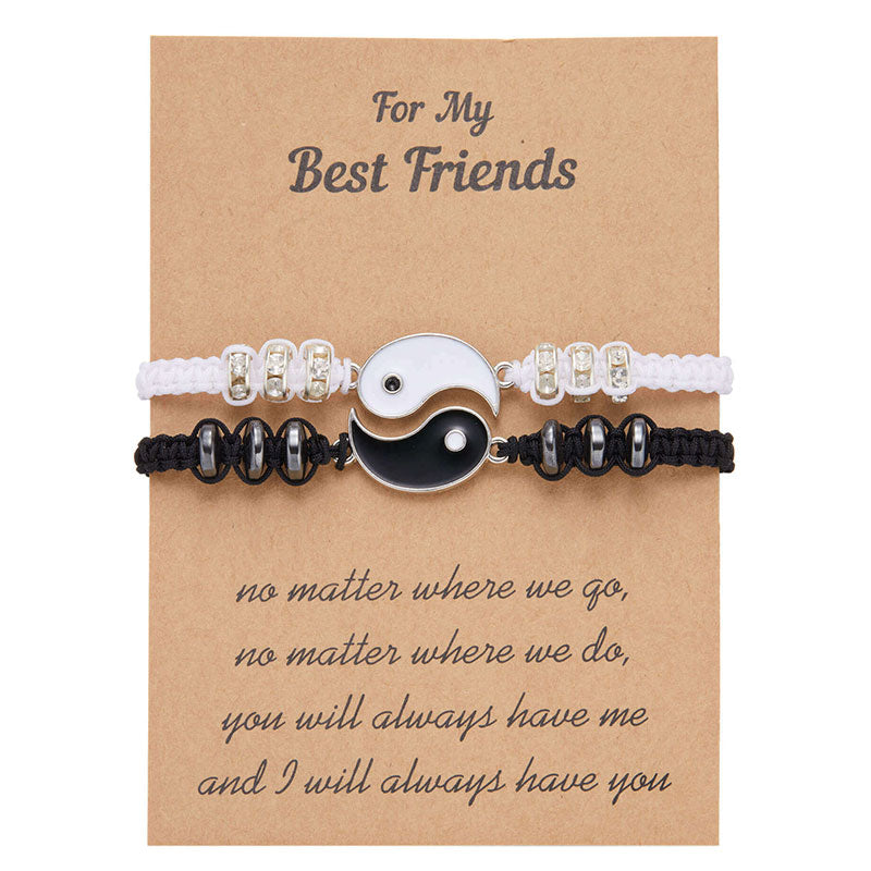 Partnerarmband Yin Yang Hämatit 2er Set