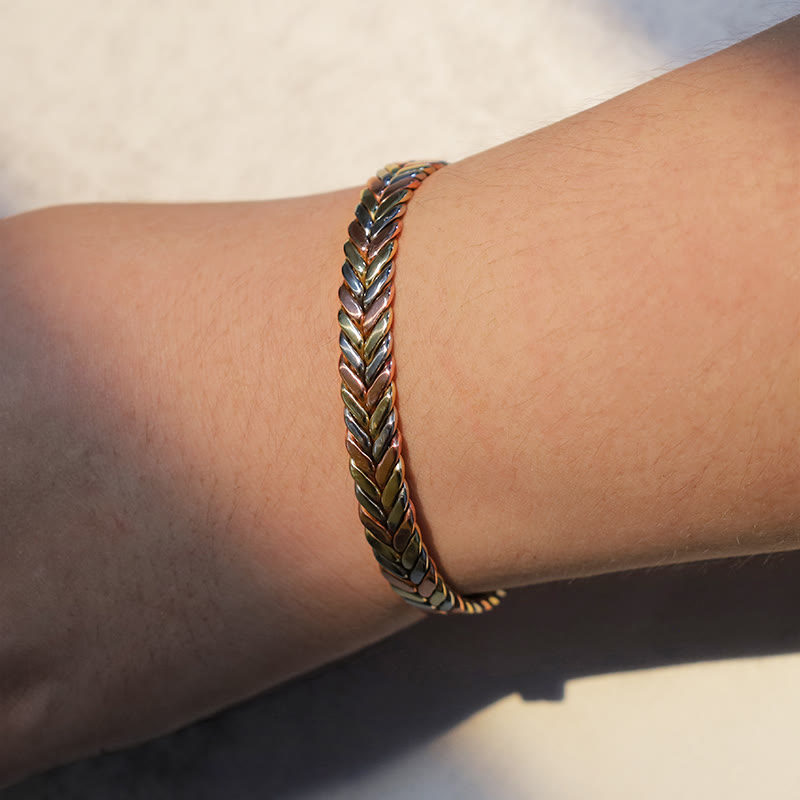 Armband Kupfer Magnetisch – Stärke geflochtenes Design Handgelenk getragen
