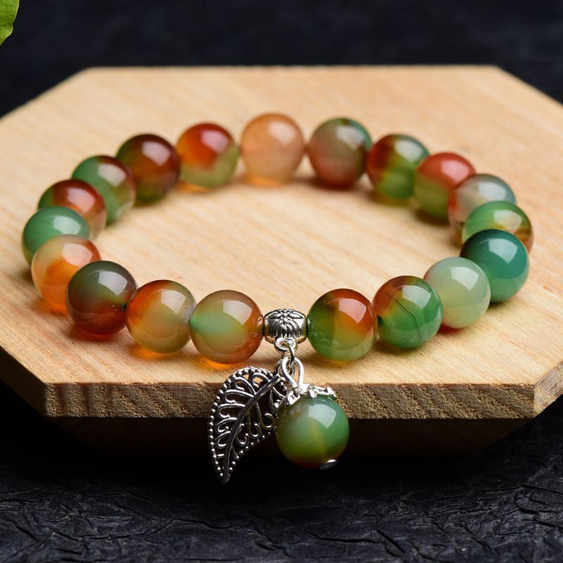 Armband Grüner Achat Tibet Heilung