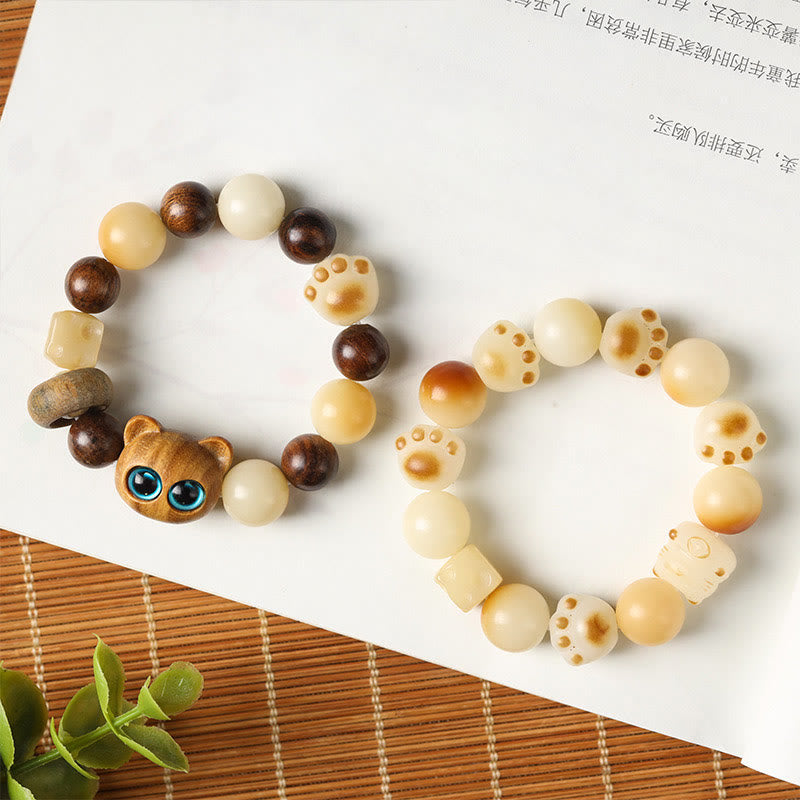 Armband Sandelholz Bodhi Katze – Glück & Frieden