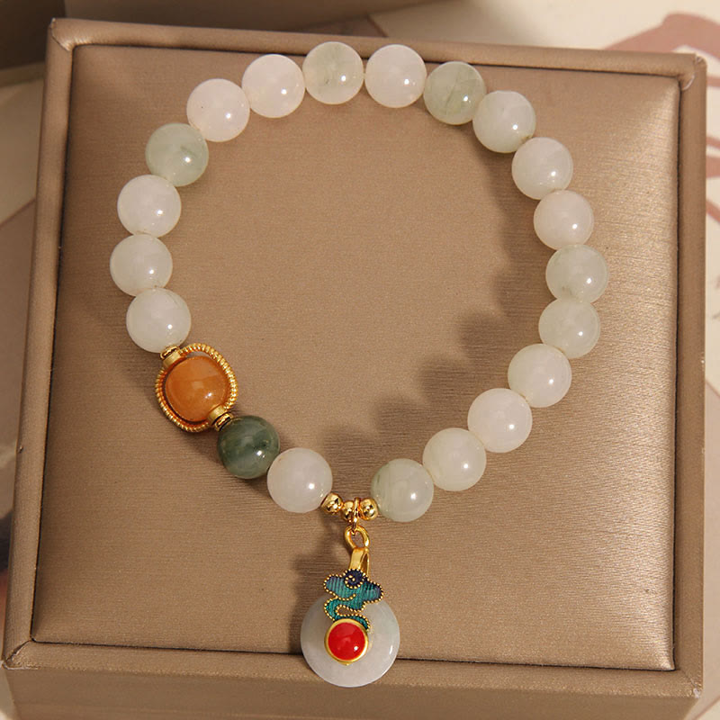 Armband mit Rotem Achat Citrin Wohlstand Naturstein elastisch