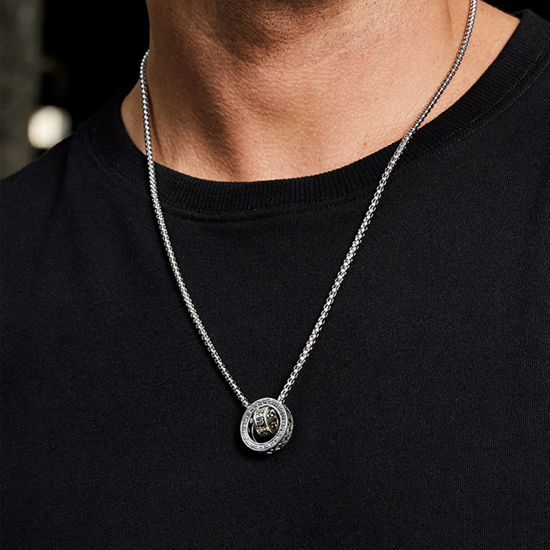 Anhänger Kette Tibetischer Gelassenheit Silber Herren
