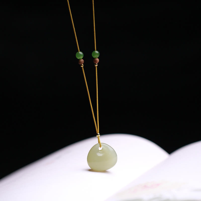 Hetian Jade Grün Anhänger Glücksmuster Natur
