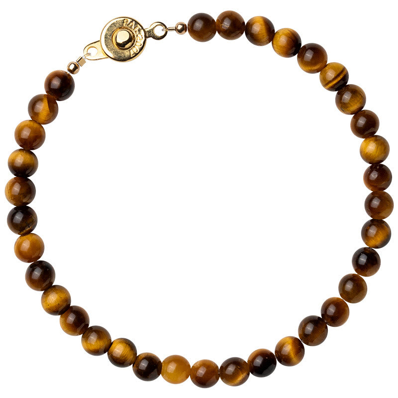 Armband Tigerauge – Schutz & Mut braune Perlen Verschluss Flachaufnahme