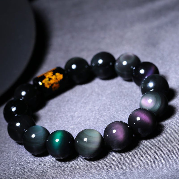 Armband Regenbogen Obsidian - Schutz Wandel