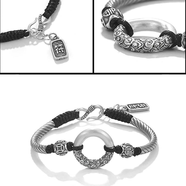 Armband 925 Silber Kupfer Fu-Zeichen – Frieden & Glück