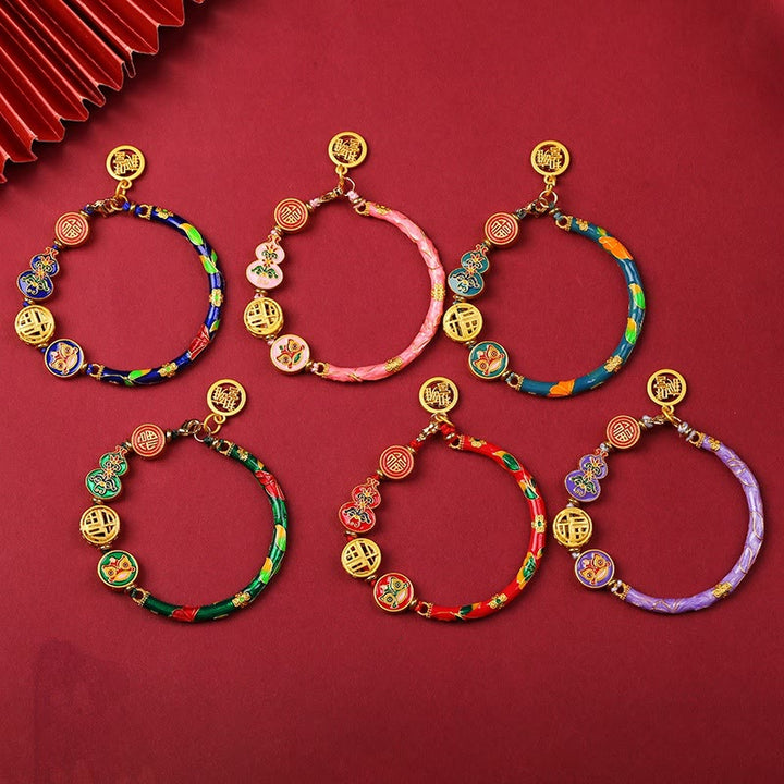 Armband – Glück & Wohlstand Energie in bunten Farben mit goldenen Elementen