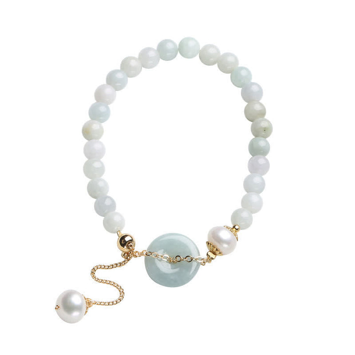 Armband Perle Jade – Glück & Frieden mit hellgrünen Steinen und Perlen