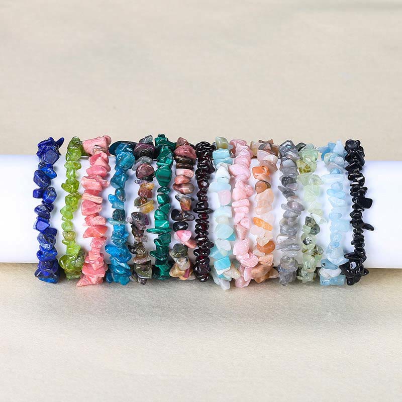 Armband Kristall Wärme bunte Edelsteine elastisch natürliche Mineralien.