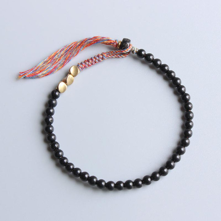 Armband Schwarzer Onyx Tibetisch Handgemacht