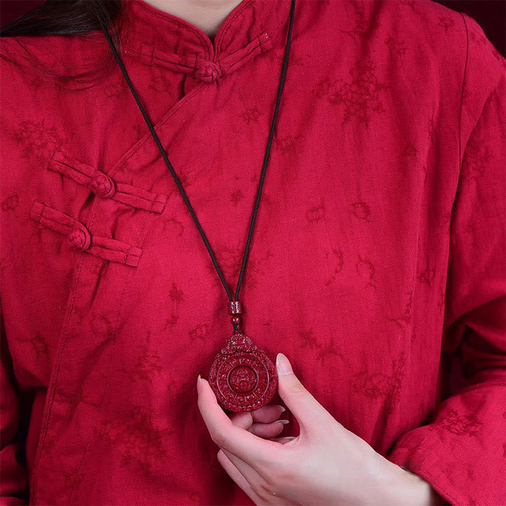 Kette Zinnober Bagua Anhänger Tierkreis Natur