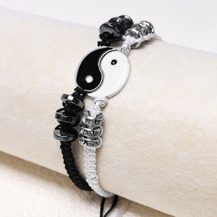 Partnerarmband Yin Yang Hämatit 2er Set