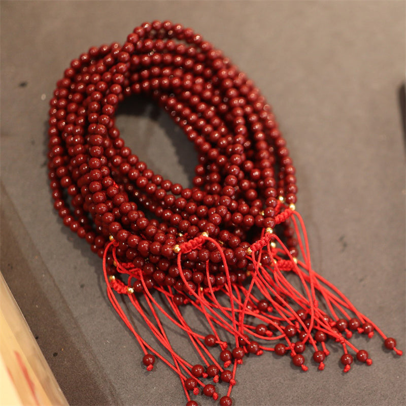 Rotes Zinnober Armband Zinnober – Segen & Energie Perlen elastisch